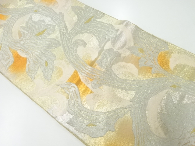 アンティーク　唐花模様織出し袋帯（材料）